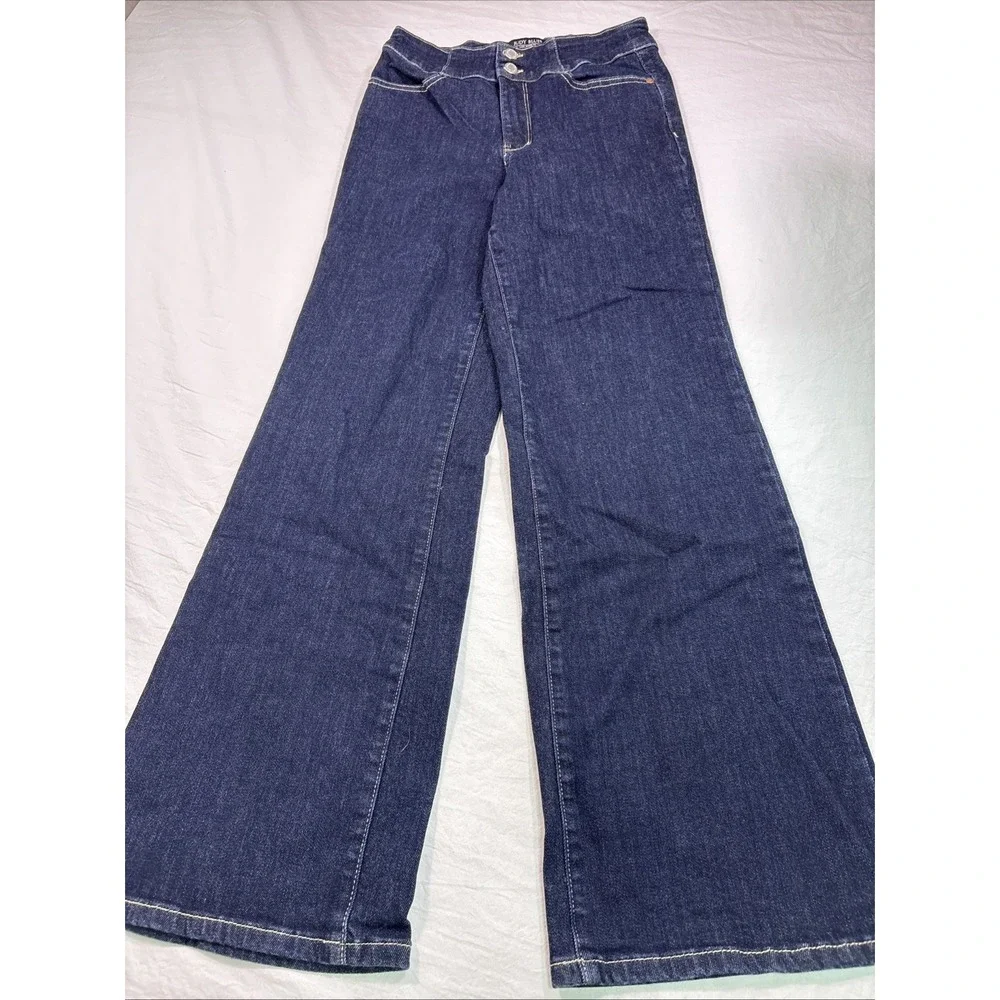 Judy Blue JEANS Women's 28  High Rise Wide Leg FLARE NWOT Y2K HIPPIE